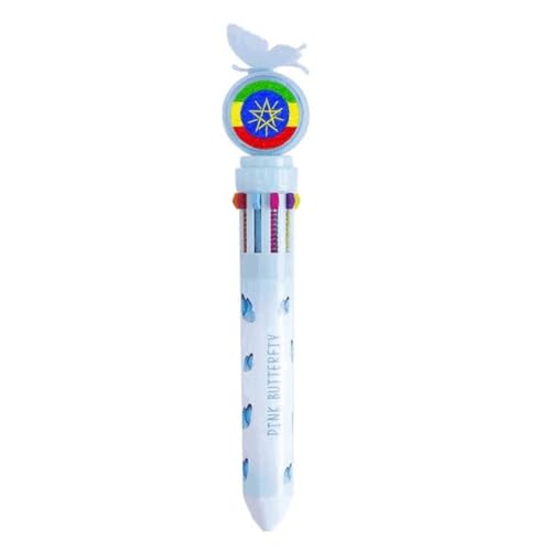 Stylo éthiopien à bille rétractable multicolore pour vos cours