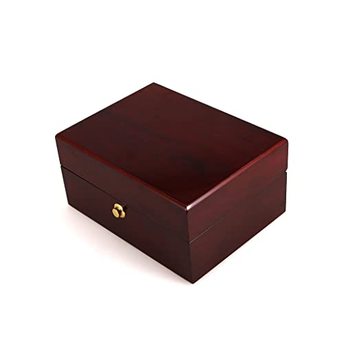 Boîte de rangement bijoux et cosmétiques 7,08 pouces : coffret rétro pour collier et bague