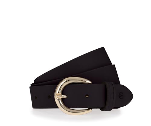Tamaris Leather Belt W105 Black ceinture haut de gamme en cuir noir