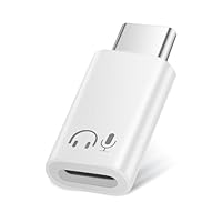 Lightnning auf USB-C Adapter Audio, Audio-Adapter für iPhone 17/16/15-Serie, iPad, Galaxy und USB-C Geräte, Hi-Fi Klangqualität, Inline-Steuerung, Plug and Play, Weiß