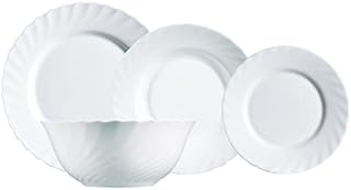 Porcelain Dinner Set 19 Piece Luminarc Kitchen Dinnerware Service Plate Ceramic