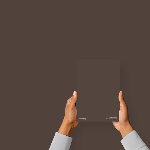 Hemway Dark Chocolate Brown Peel & Stick Sample Interior Paint | A5 Accurate Colour Swatch, Mess-Free Alternative to Paint Tester Pots, Easy To Use, Eco-friendly, for Kitchen Bathroom Living Room