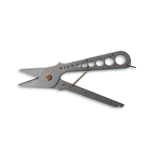 Barebones Herb Harvest and Strip Tool - Stainless Steel with Copper Accents - Your All-in-One Culinary Companion (Tumbled Steel)