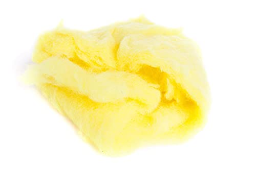 Image of Desert Breeze Distributing Maori Wool Carded Batting, 100% Natural New Zealand Wool Made by DHG in Italy for Needle Felting, 3.5 OZ, 27 Micron, Color Canary Yellow