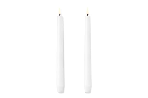 UYUNI Lighting   Velas LED (2 unidades, 2,3 x 25 cm), color blanco