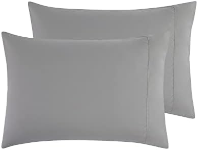 Empyrean Bedding Pillow Case – King Size Pillow Cases 2, Soft Microfiber King Pillow Cases 2, Ultra Cooling, Stain, Fade Resistant King Pillowcases, Envelope Enclosure King Pillow Case Silver