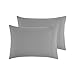 Empyrean Bedding Set of 2 Premium Standard-Size Pillowcases Microfiber Linen, Hypoallergenic & Breathable Design, Soft & Comfortable Hotel Luxury - Silver Light Gray