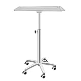 Salon Tray Extra Large Tattoo Tray Premium Stainless Steel Tray cart for Clinic Spa Dental，Rolling Hairstylist Tray Mayo Stand with Brake Wheels