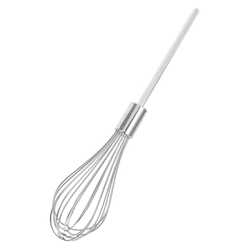 Lurrose 加長加粗ステンレス製電動ドリル用泡立て器アタッチメント 耐久性ミキサースティック キッチン用交換ヘッド付き 製菓 再利用可能