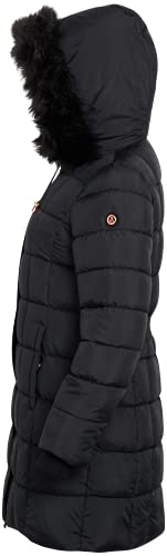 Jessica Simpson Women's Winter Coat – Quilted Stadium Anorak Parka Jacket (Size: S-Xl), Size Large, Jet Black #TOP2