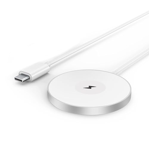 3 in 1 Magnetic Wireless Charging Station, 15W Fast Charger Compatible with iPhone 17/16/15/14/13/12 Series, Apple Watch 9-2/SE, AirPods Pro 3/2/1, for Bedside Desk Travel Home Office (Silver)