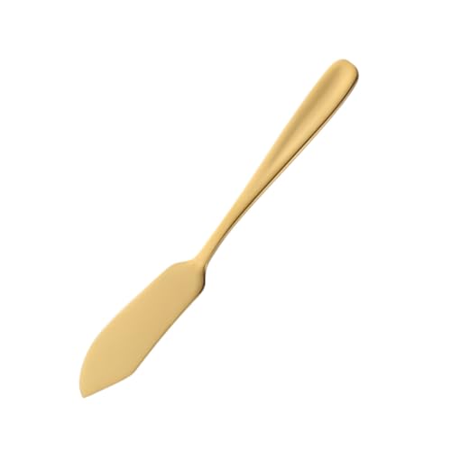 ZUNOXAZ Couteau Beurre Acier Inoxydable Multifonctionnel Doré pour Fromage Tartineur Crème et Confiture Tranchant et Polyvalent pour Découper et Étaler