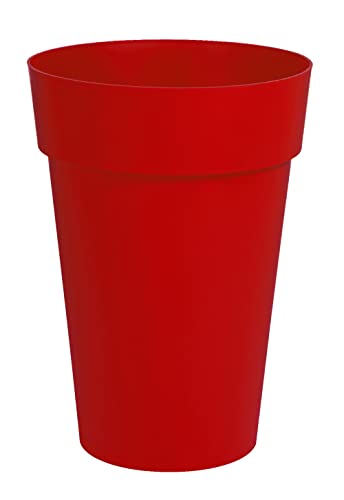 EDA Plastiques Vase haut TOSCANE rouge rubis - Ø46 x H.65cm - 67 L