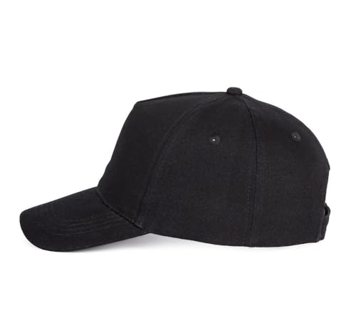 Gorra de Harley negra de 5 paneles ajustable para hombre en algodón 2