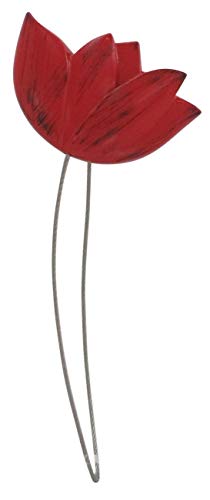 Evideco Embrasse en résine avec Aimant en Forme de Tulipe Rouge/Noir 5,3 x 30,5 x 2,5 cm Cover