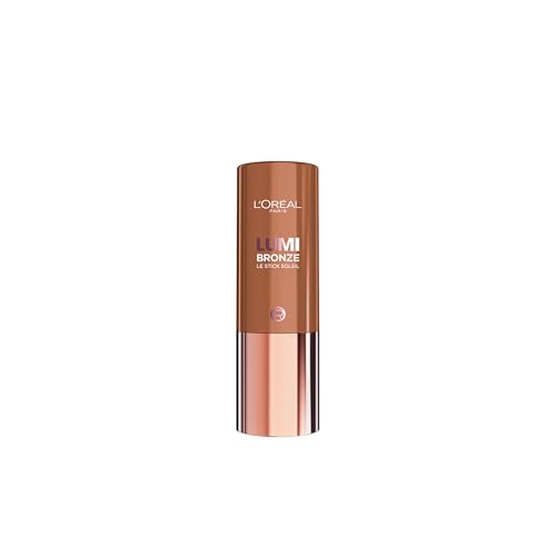 L'Oréal Paris Lumi Le Bronzer Stick Soleil Bronceador iluminador en barra Modulable y difuminable, Proporcionan un brillo luminoso y Bronceado, Toasted Sunlight