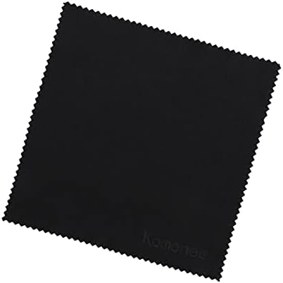 Komonee Microfibre Black Cleaning Cloths For Glasses Sunglasses Lenses Electronics Mobile Phones Cameras Laptops Tablets TV's Jewellery Silverware LCD Screens (Pack of 3)