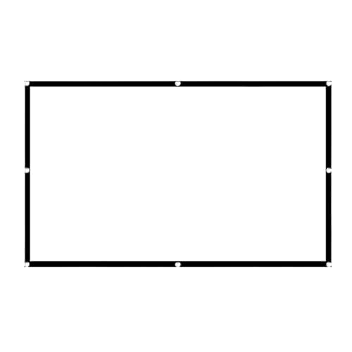 Projector Screen - Portable Foldable Roll-Up Theater Screen for Indoor Outdoor Use | Magnetic Edge Video Display, Large Home Cinema Screens for Camping Rv Backyard Party Office School Meetings, White