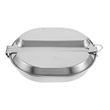 Toddmomy Fiambrera de camping con asa - 22 x 17 cm, picnic y almacenamiento de alimentos. También sirve para pescar o viajar.