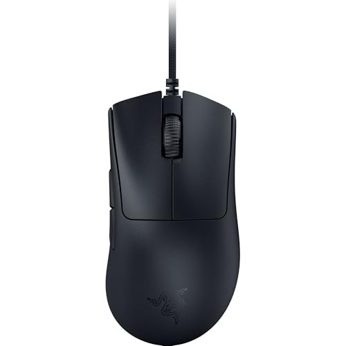 Razer DeathAdder V3 Wired Gaming Mouse: 59g Ultra Lightweight – Focus Pro 30K Optical Sensor – Fast Optical Switches Gen-3-8K Hz HyperPolling-6 Programmable Buttons -Ergonomic -Speedflex Cable- Black