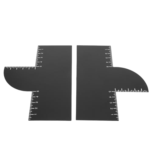 Beaupretty 2 Pezzi Carte per Modellare Barba e Attaccatura Capelli per Parrucchieri con Indicatori di Misura Strumento Riutilizzabile in Plastica Robusta per Styling Preciso e Comfort