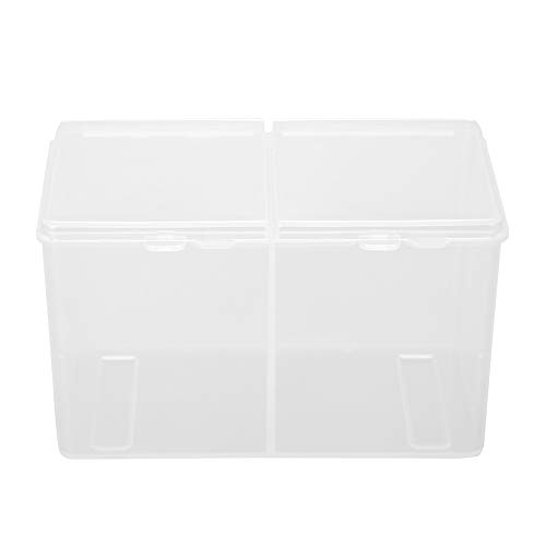 Cotton Pads Swabs Container Organizer for Nail Art Makeup Storage, Plastic Box for Home Salon, Transparent 12.5 * 7 * 7.5cm