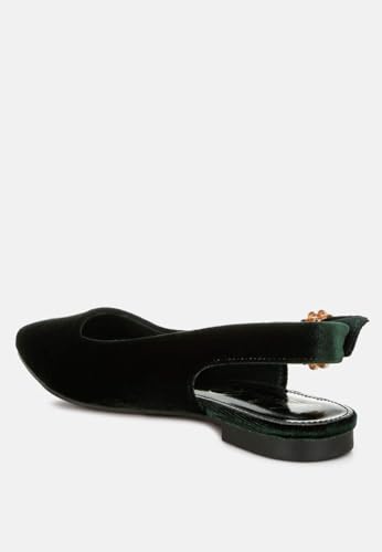 Dolan Velvet Slingback Flat Sandals4