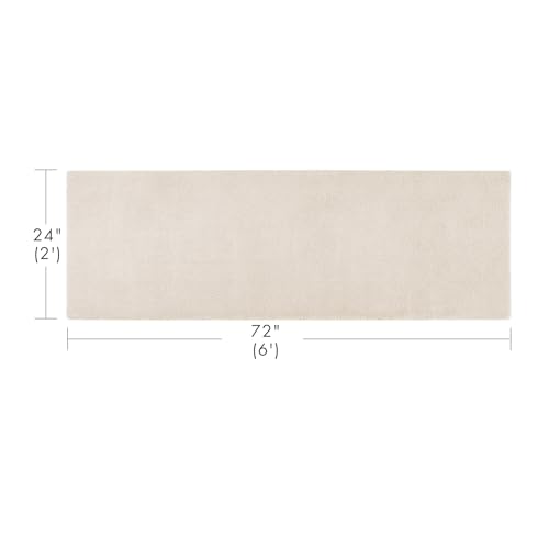 Madison Park Marshmallow Bathroom Rug Non Slip, Luxrurious Plush Bath Mat, Absorbent, Quick Dry, Spa Design Bath Room Décor, 24x72, Natural by Madison Park - Image 5