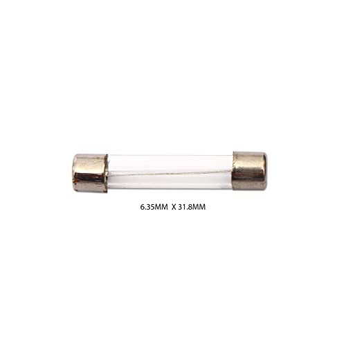 Image of Electronic Spices 1a 250v 6.35mm X 31.8mm Fast Acting Glass Tube Cartridge Fuse Pack of 100pcs