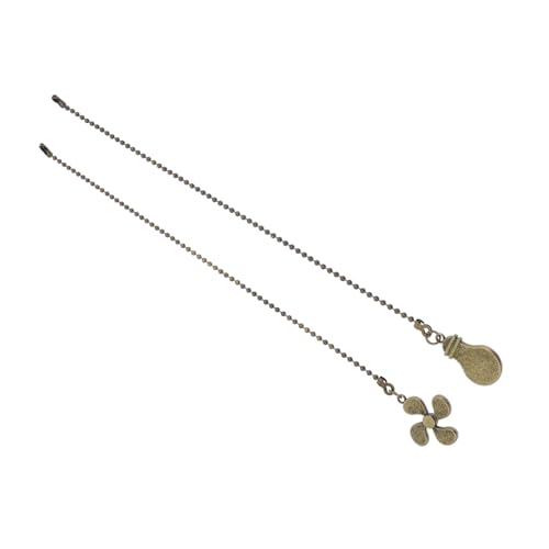 LOORGVEL 2 Piezas Cadenas Colgantes para Ventilador de Techo Extensiones de Cadena Esférica de Antiguo Tiradores Decorativos para Lámparas de Techo y Ventiladores Fáciles de Instalar y