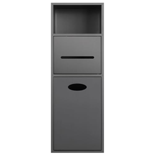 Genérico Estante de Ducha Empotrado de Acero Inoxidable, Impermeable, para baño, montado en la Pared, con Cubo de Basura. Nicho de Ducha de Acero Inoxidable Premium, Organizador Impermeable para Cham