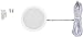 Tresco L-POC-3LEDSFR-CWH-1 Tresco L-POC-3LEDSFR-C-1 12VDC 3W Power Pockit LED Puck Light, 5000K
