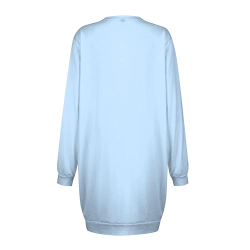 Robe pull automne hiver à manches longues et coupe légère décontractée - 4