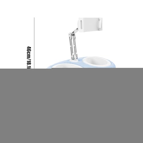 Porta tabletas telescópico con sujetador giratorio regulable para cama y sofá 4