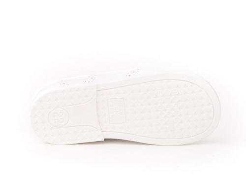 Zapatos Inglesitos para Niños Todo Piel Mod.804. Calzado Infantil Made in Spain, Garantia de Calidad. (22, Blanco)