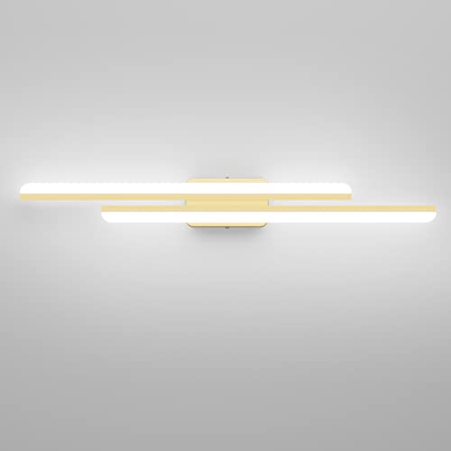 Ralbay 40' Modern LED Gold Vanity Lights 40W Frosted Aluminum Gold Bathroom Vanity Light Fixtures...