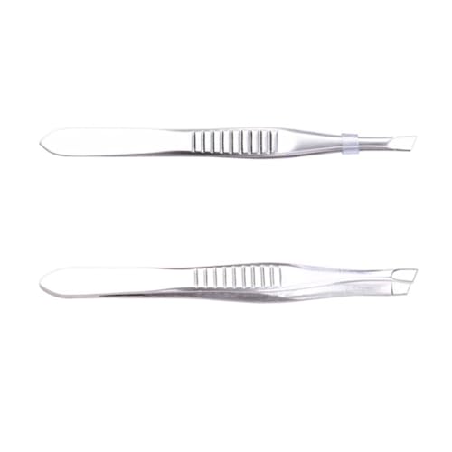 WRITWAA Eyebrow Clip Tweezers Stainless Steel Anti-slip Small Size for Hair Removal and Makeup Random