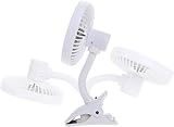 Dreambaby Pram Fan, Caged Stroller Fan for Babies - Adjustable Clip-On Fan - Portable and Convenient Cooling Solution for Strollers, Cribs, Table and Desk (Batteries not included) (White) - Image 2