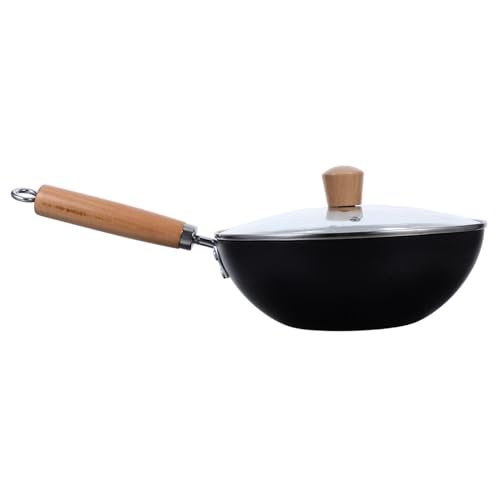 Wok pequeño de hierro Cabilock con mango de madera miniatura 1