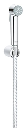 GROHE Tempesta-F Trigger Spray 30 Wall holder set | Hand Shower with Trigger Control 1 Spray/Wall Shower Holder / 1250mm Metal Shower Hose | Anti-limescale system | Chrome | 2635400F
