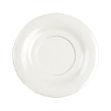 A-to-Z Supply CR9303V Saucer, 5-1/2' Dia., for CR303/CR9018, Break-Resistant, Dishwasher Safe, Melamine, Ivory, BPA Free, NSF, Pack of 12