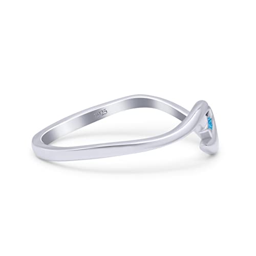 OMRANII Wave & Star Wedding Engagement Ring Lab Created Opal 925 Sterling Silver3