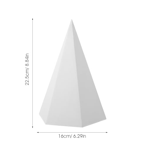 Modèle géométrique Healvian en gypse blanc pour cours d'art - 2