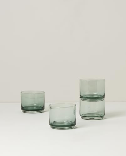 Verres courts empilables Lenox Tuscany Classics verts lot de 4 design - 3