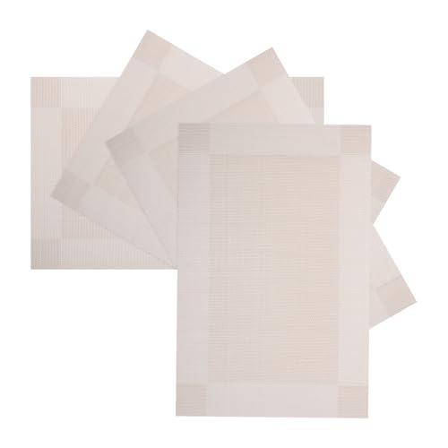 Hemobllo 4 Manteles Individuales para Mesa de Manicura Tapetes de Uñas Tejidos Rusos Reutilizables Reposamanos Compacto Color Claro para Salón y Técnicos de Uñas Profesional