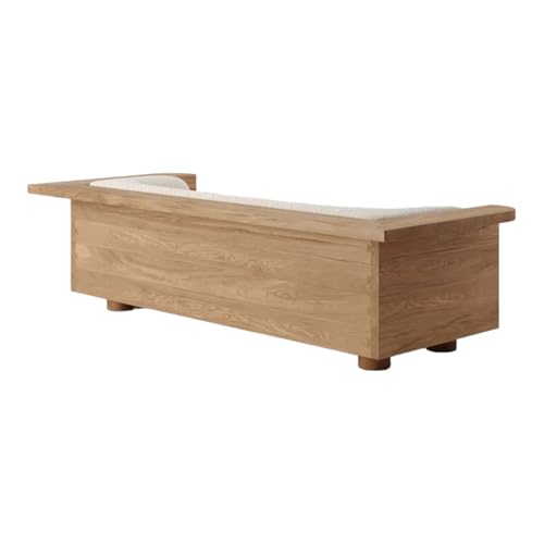 Image of 3 Seater Wooden Sofa for Living Room | Premium Boucle Upholstery | Solid Wood Frame | Modern Contemporary Designer Seating for Home, Hall & Lounge