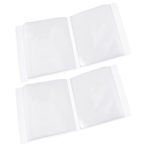 MOKKHNB Álbum de Fotos Sencillo de 6 Pulgadas en Color Blanco, Material Pp, Paquete de 2 Piezas para Almacenar Documentos y Fotos, Adecuado para Compañeros y Bodas