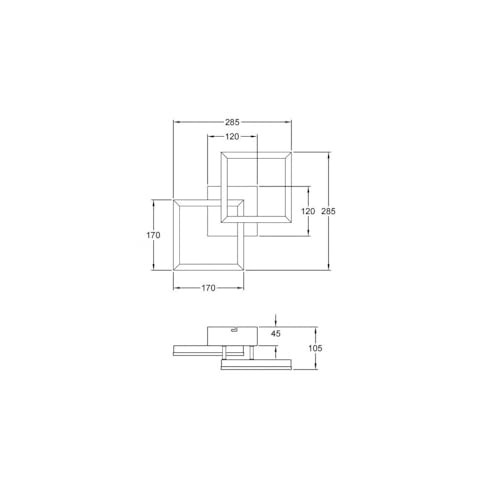 Plafonnier LED moderne Bard Fabas Luce 21W blanc 3394-28-102