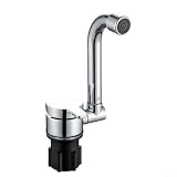 Grifo de cocina plegable para rotación de 360 grados con grifo mezclador de agua caliente y fría para autocaravana y espacios de vida compactos (caliente y fría 1003)