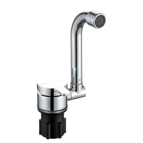 Grifo de cocina plegable para rotación de 360 grados con mezclador de agua caliente y fría para autocaravana
